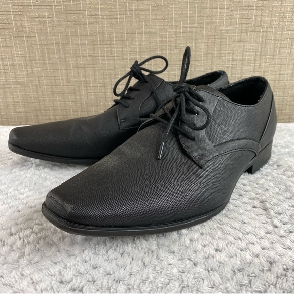 Calvin Klein Men’s Black Benton‎ 2 Oxford Dress Shoe Sz 9.5 - Picture 4 of 12